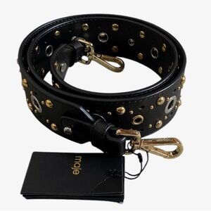 Maje Sacha studded leather bag strap
